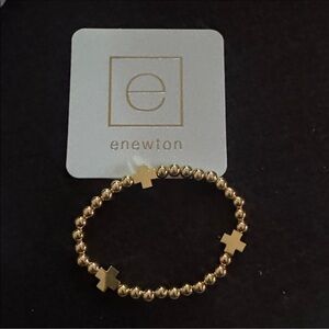 Enewton signature cross gold  3mm bead bracelet 
$78 NWT